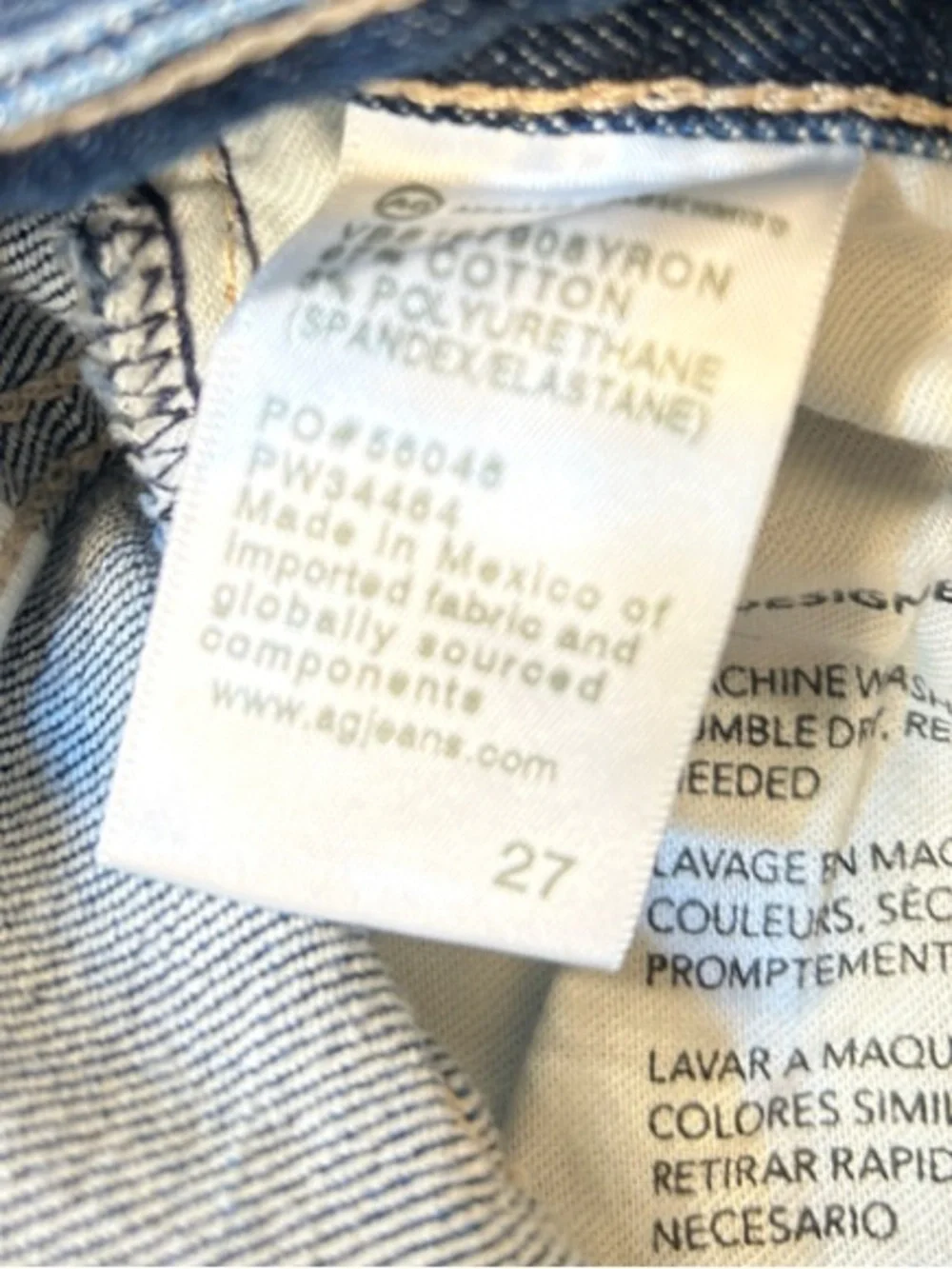 AG Adriano Goldschmied Alexxis Straight Leg High Rise Jeans in Dark Blue Wash 27 - Picture 12 of 12